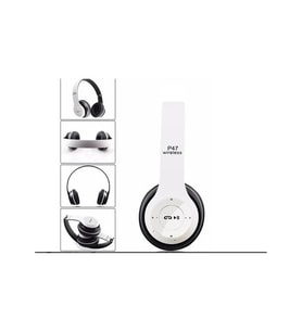 P47 Bluetooth Kablosuz Kulaklık Beyaz - Siyah
