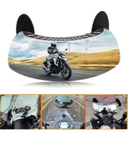 Motosiklet 180 Derece Geniş Açılı Dışbükey Görüş Aynası,Ön Cam Dikiz Aynası _Supermoto (Renksiz)