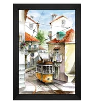 Manzara Temalı Kanvas Tablo 50 x 70 cm Siyah Çerçeve