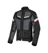 JK122 Motosiklet Montu 4 Mevsim Uzun Oxford 600-D Dayanıklı Kumaş Motorcu Mont Siyah