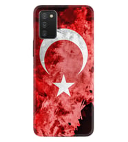 Samsung Galaxy A03s Kılıf Resimli Silikon Kılıf Şanlı Türk Bayrağı 3 1395