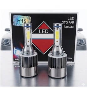 Ford Focus 3 Uyumlu Gündüz Farı H15 Beyaz Led Xenon Far Ampulü 8000 Lümen 2 Adet