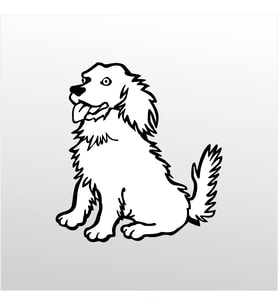 Folyo Sticker Sevimli Köpek 30cm Uzunluk (Karışık)
