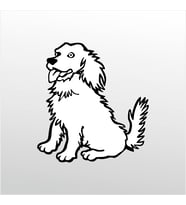 Folyo Sticker Sevimli Köpek 30cm Uzunluk (Karışık)