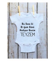 Unisex Bebek Beyaz Baskılı Body Zıbın