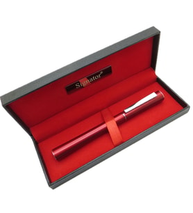 Signator® T539 Mat Kırmızı Krom Roller Kalem  İsme Özel Kalem  Hediyelik Kalem (Karışık)