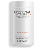 Codeage Liposomal Vitamin C 1500mg with Zinc,Elderberry,Citrus-Quercetin- Rose Hips  180 Capsules. (Renksiz)