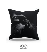 Moud's Çift Tarafı Baskılı Cat Line Desenli Tekli Kırlent Kılıfı