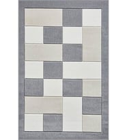 Eliana Home Baskılı, Yıkanabilir Kaymaz Taban Salon Halısı LNA1004 100x150 cm (Gri)