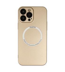 Iphone 14 Kılıf Magneticsafe Lens Silikon - Gold