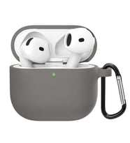 Microsonic Airpods 4.Nesil / ANC Liquid Silicone Lansman Gri (Gri)