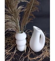 SÜRAHİ BALON VAZO SET BEYAZ