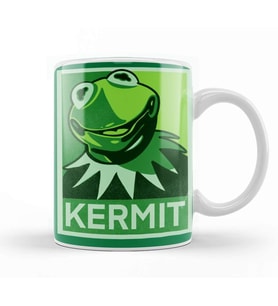 Green Kermit Kupa Bardak Porselen