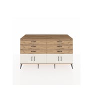 Kronos Konsol 2 Raflı 6 Çekmeceli 4 Kapaklı 176x59x99 Çam-Aytaşı/Çam