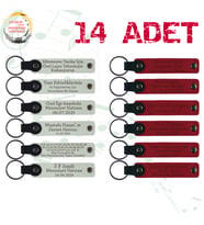 Beyaz & Kırmızı, Kurumsal Konferans Katılımcılarına Hediye, 14’lü Set, Kişiye Özel Anahtarlık