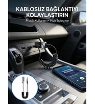 USB Bluetooth AUX Ses Adaptörü Kablosuz Müzik Aktarım Cihazı