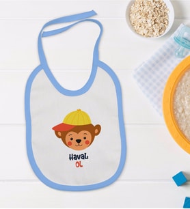 BK Kids Mavi Bebek Mama Önlüğü - Model 180