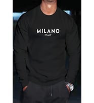 Milano Baskılı Oversize Sweatshirt (Antrasit)