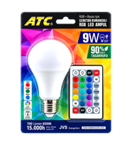 KUMANDALI - RGB 9W=60W - E27 LED AMPUL 700LM 15000 SAAT ÖMÜR (5343)