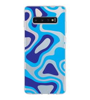 Samsung Galaxy S10 Plus Kapak Renkli Desen Tasarımlı Şeffaf Silikon Kılıf