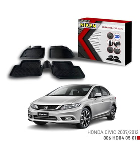 Honda Civic 2007-2012 için Uyumlu 3D Paspas (Karışık)