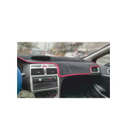 2001-2008 Modellerine Uygun Peugeot 307 Torpido Koruma Halısı Siyah Kenar Renk Kırmızı