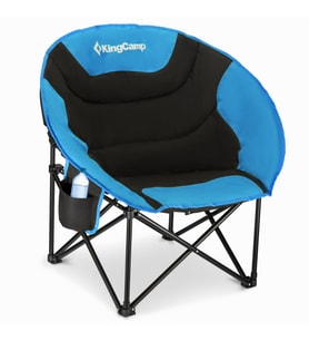 KingCamp Moon Ultra Konforlu Kamp Sandalyesi B.Blue (Siyah-Mavi)