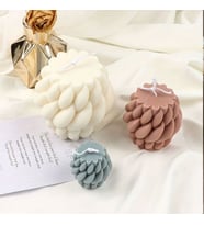 Silikon Mum Yağmur Damlası Şekilli Büyük Boy 3D Geometrik Kavisli Sütun Sabun Kalıbı
