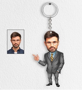 Kişiye Özel Müdür Tasarımlı Karikatür Anahtarlık 4