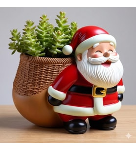 Sepetli Noel Baba Silikon Kalıp 8*9*8 Cm