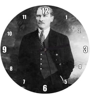 Cakatablo Atatürk Takım Yelek Bıyıklı Ayakta Duvar Saati