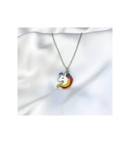 Unicorn Renkli Kolye (Gümüş)