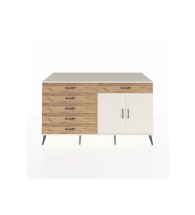 Kronos Konsol Tek Raflı 6 Çekmeceli 2 Kapaklı 176x59x99 Aytaşı-Aytaşı/Çam
