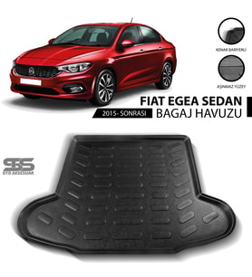 Fiat Egea Bagaj Havuzu 2015 Sonrası Havuzlu Bagaj Paspası