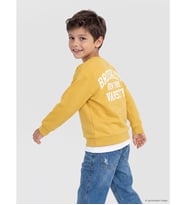 LCW Kids Sarı Baskılı Erkek Çocuk Sweatshirt