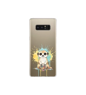 Samsung Galaxy Note 8 ile Uyumlu Splash Mirket Tasarımlı Şeffaf Silikon Kılıf