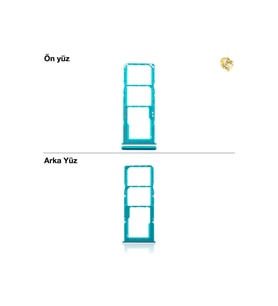 Samsung Galaxy A30S Sim İç Yuvası Çiftli ile Uyumlu Yeşil Çiftli sim yuvası ikili sim tepsisi çiftli sim aparatı dual sim çekmecesi