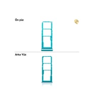 Samsung Galaxy A30S Sim İç Yuvası Çiftli ile Uyumlu Yeşil Çiftli sim yuvası ikili sim tepsisi çiftli sim aparatı dual sim çekmecesi