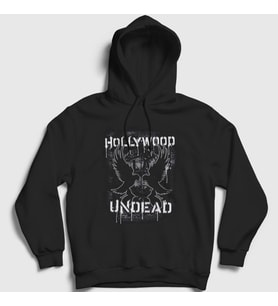 Presmono Unisex Siyah La Hollywood Undead Kapüşonlu Sweatshirt 149842tt