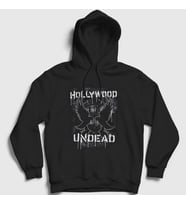 Presmono Unisex Siyah La Hollywood Undead Kapüşonlu Sweatshirt 149842tt