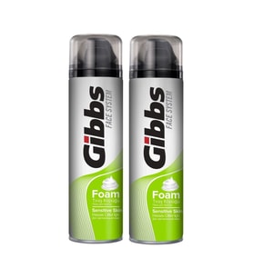 Gibbs Tıraş Köpüğü Extra Sensetive 2 x 200 ml