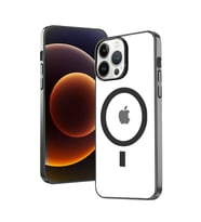 Ally iPhone 13 Pro 6.1inç Magsafe Uyumlu Renkli Kenar Silikon Kılıf (Siyah)