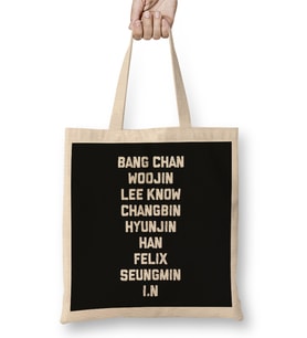 Kpop Stray Kids Skz Logo Bez Çanta Uzun Saplı