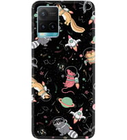Vivo Y11S Y21S Y20 Y20S Y70 Kılıf Desemli Silikon Planet Animals 1771
