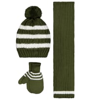 Civil Baby 6-18 Ay Atkı Bere Eldiven Set - Yeşil