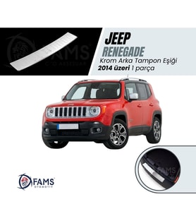 Jeep Renegade Krom Arka Tampon Eşiği 2014 Üzeri Paslanmaz Çelik