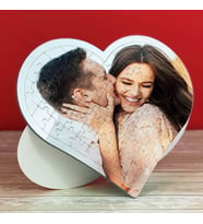 Kişiye Özel A4 Kalp Puzzle 80 Parça – Fotoğraflı Romantik Hediye