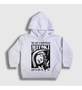 Presmono Unisex Çocuk Beyaz Inhospitable Müzik Mitski Kapüşonlu Sweatshirt 543462tt