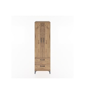 Hyperion Dolap 4 Raflı 2 Çekmeceli 2 Kapaklı 60x44x195 Çam-Çam