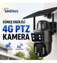 Uninet Solar Kamera 4g Sim Kartlı 2 Kameralı Dış Mekan Sirenli Ip Kamera